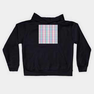 Pastel  Aesthetic Artair 2 Hand Drawn Textured Plaid Pattern Kids Hoodie